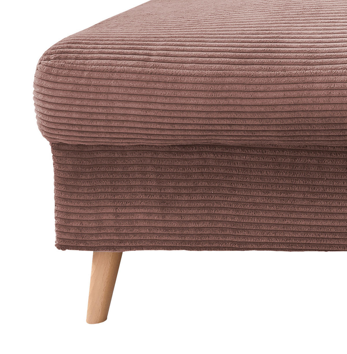 WOHNLANDSCHAFT in Cord Rosa  - Naturfarben/Rosa, Konventionell, Holz/Textil (200/301/150cm) - P & B