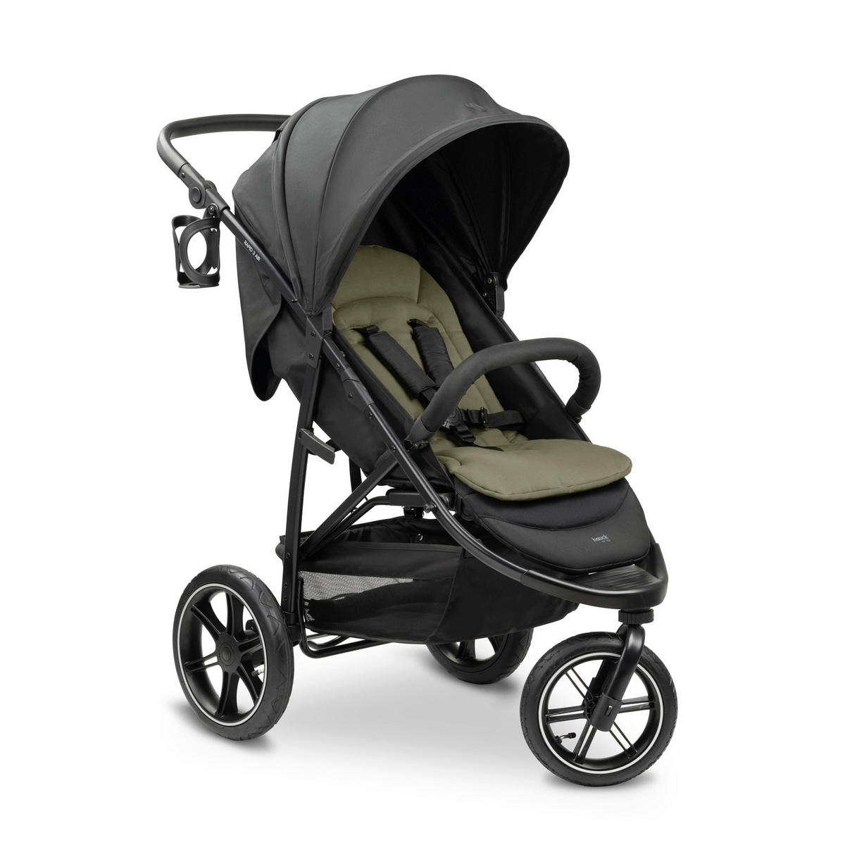 KINDERWAGENEINLAGE Seat Liner  - Olivgrün, Basics, Kunststoff (70/37/3cm) - Hauck