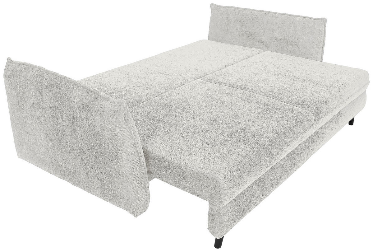 SCHLAFSOFA Chenille Beige  - Beige/Schwarz, KONVENTIONELL, Holz/Textil (238/99/108cm) - Carryhome