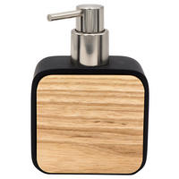 SEIFENSPENDER Holz, Kunststoff  - Chromfarben/Schwarz, Basics, Holz/Kunststoff (10/14,5/5cm) - Sadena