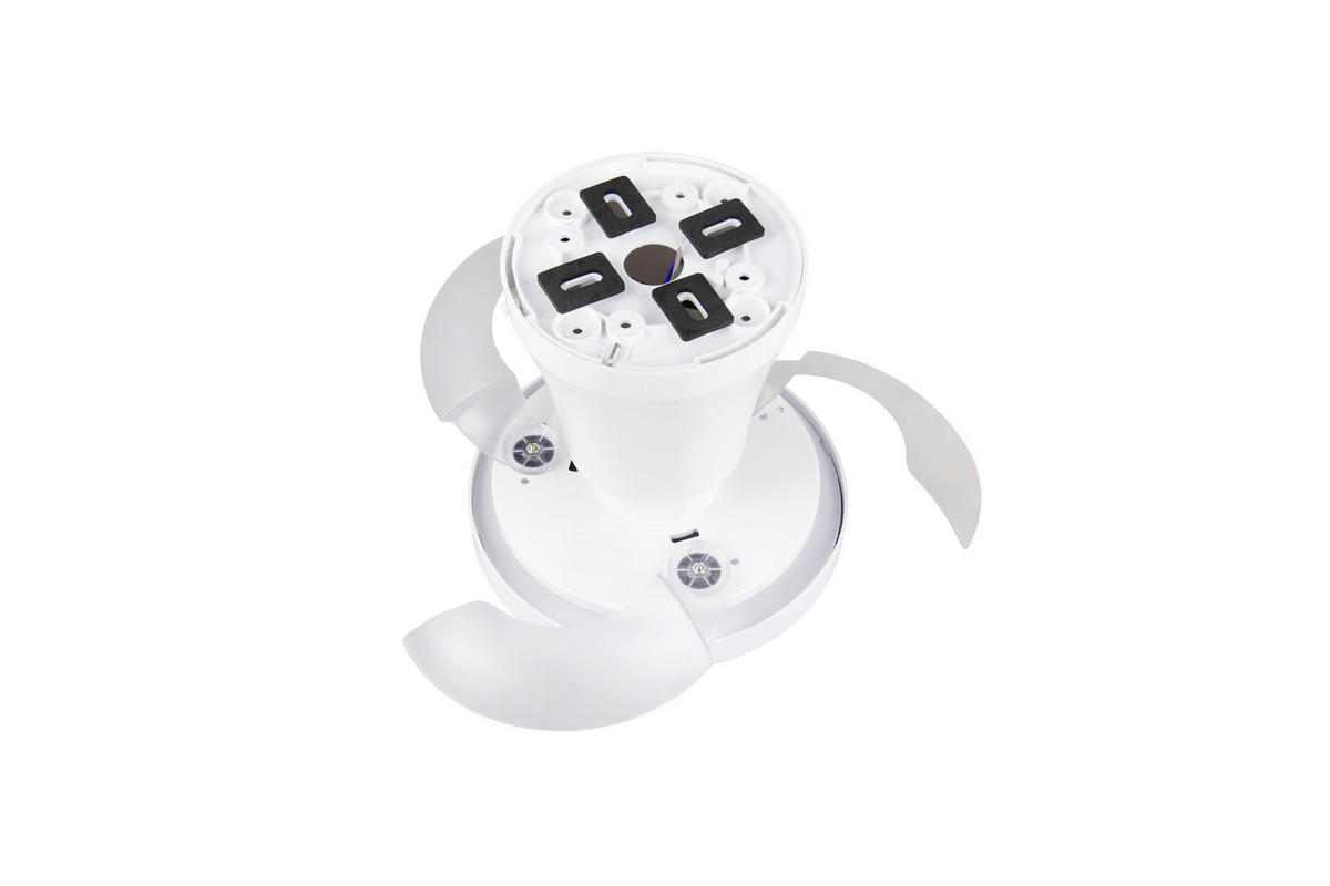 DECKENVENTILATOR - Klar/Weiß, Design, Kunststoff/Metall (30/2cm)