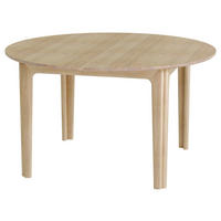 MATBORD i trä 130/130/74 cm   - vit/ekfärgad, Design, trä (130/130/74cm) - Skovby