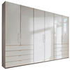 FALTTÜRENSCHRANK 300/236/58 cm 3-türig Champagner, Trüffeleichefarben  - Chromfarben/Champagner, KONVENTIONELL, Glas/Holzwerkstoff (300/236/58cm) - Venda
