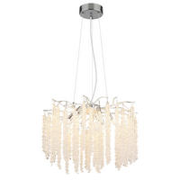 HÄNGELEUCHTE 50/120 cm  - Klar/Chromfarben, Design, Glas/Kunststoff (50/120cm) - Globo