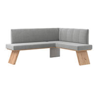 ECKBANK 185/150 cm Webstoff Grau   - Eichefarben/Grau, KONVENTIONELL, Textil (185/150cm) - Livetastic