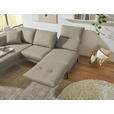 ECKSOFA  in Flachgewebe Sandfarben  175-224/255-365 cm  - Sandfarben/Schwarz, Design, Textil/Metall (175-224/255-365cm) - Dieter Knoll