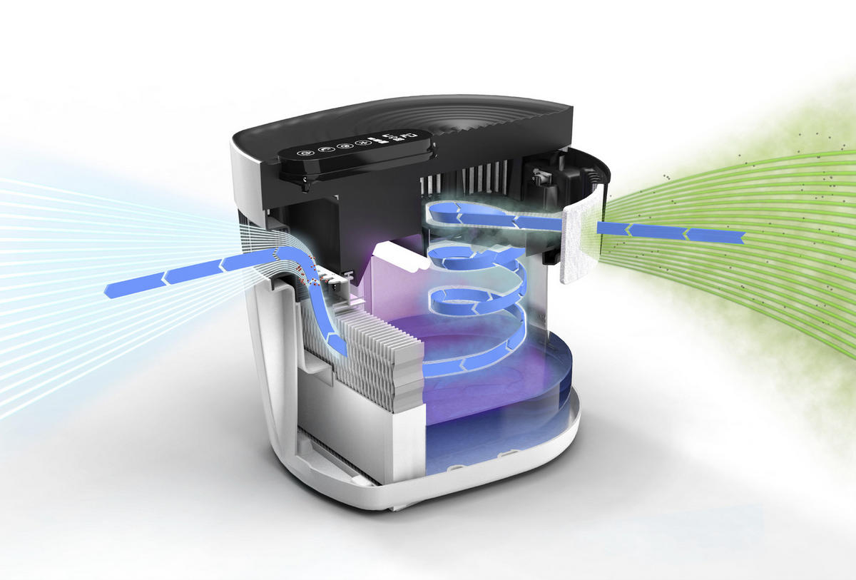 Meeresklimagerät  - Weiss/Schwarz, Design, Kunststoff (38,4/30,5/34,0cm) - Beurer