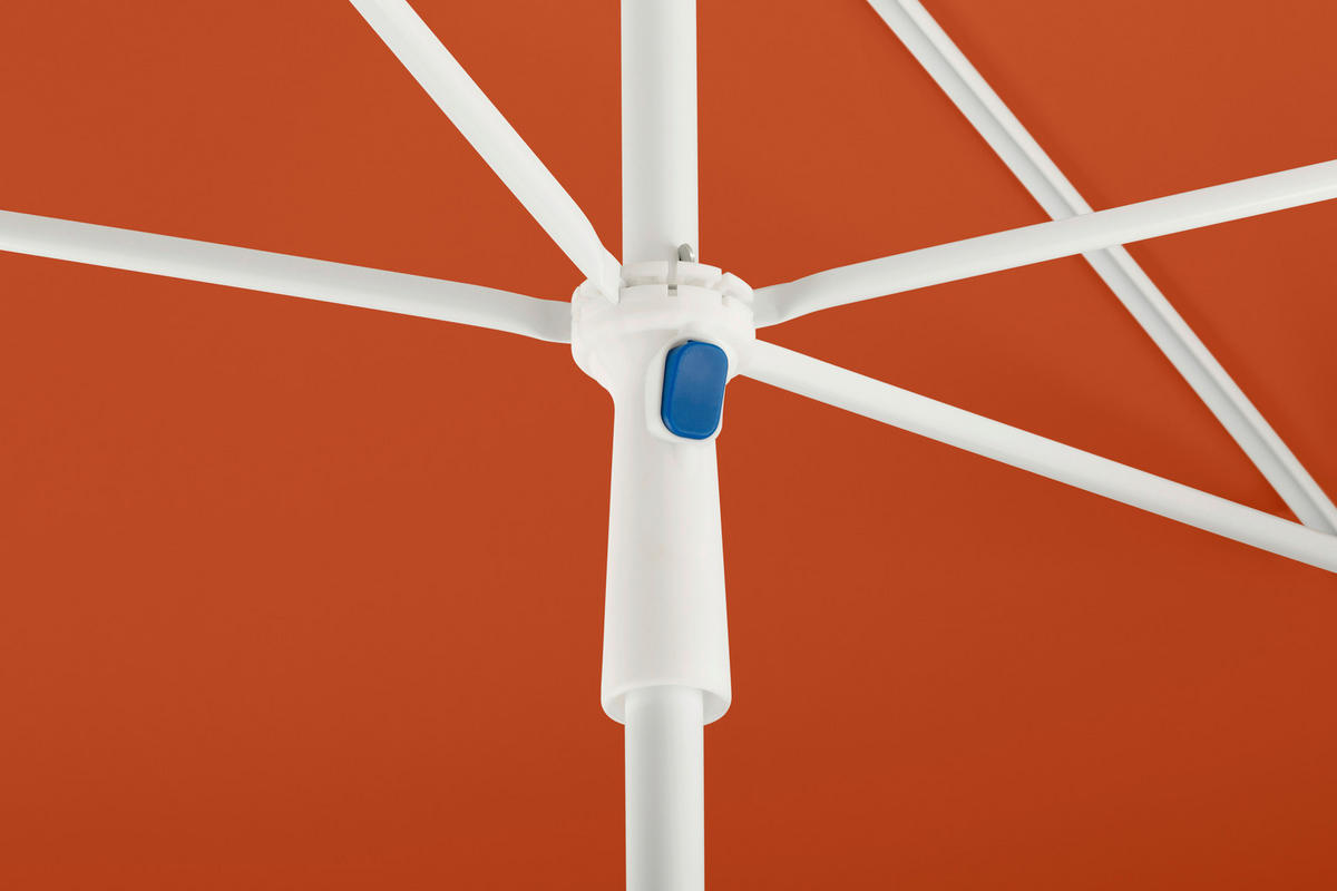 SONNENSCHIRM 180 cm Terracotta  - Terracotta/Weiß, Basics, Textil/Metall (120/225/180cm) - Schneider