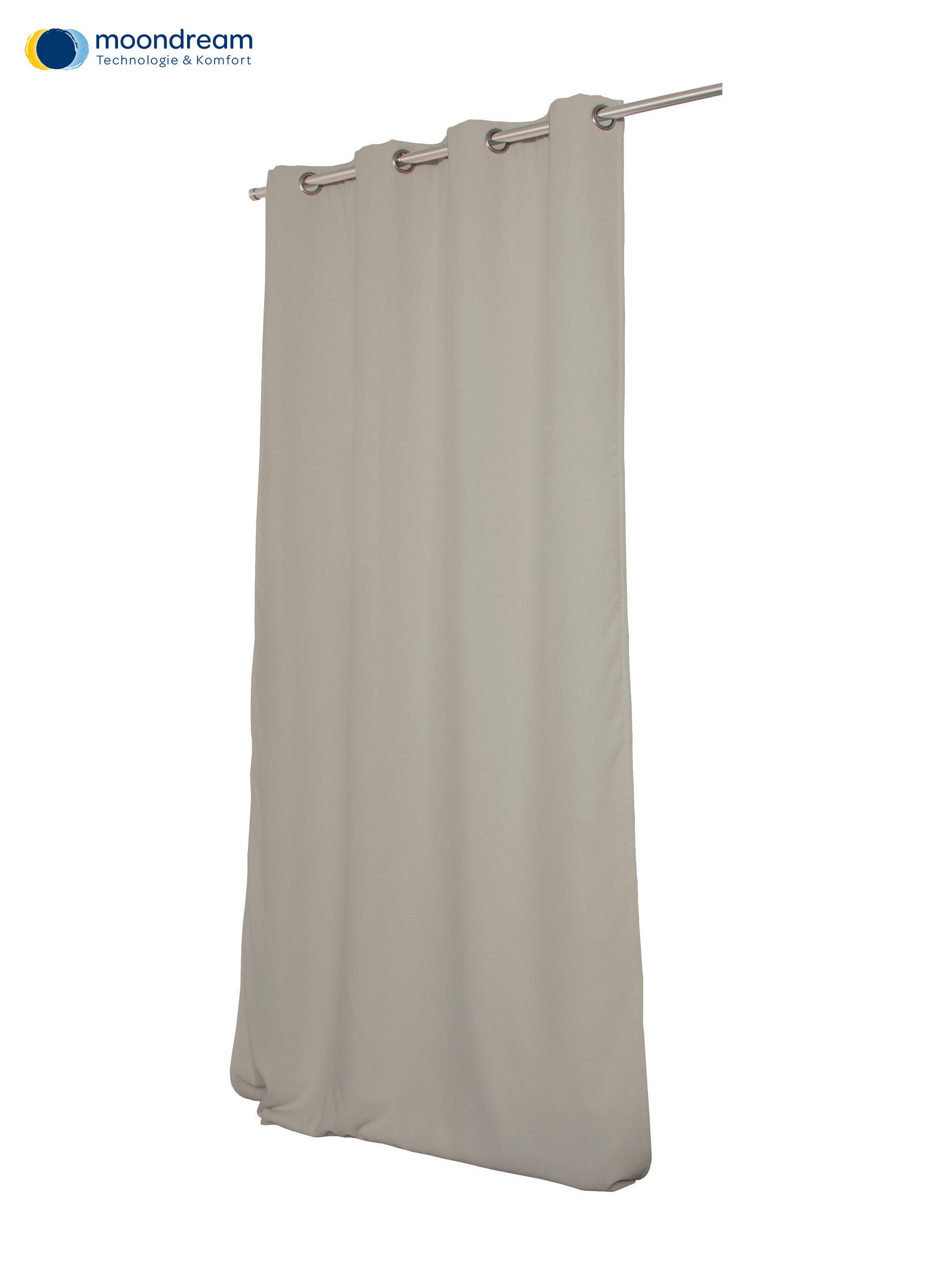VERDUNKELUNGSVORHANG - Taupe, Design, Textil (145/260cm)