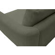 ECKSOFA  in Chenille Olivgrün  224/307 cm  - Schwarz/Olivgrün, KONVENTIONELL, Kunststoff/Textil (224/307cm) - Hom`in