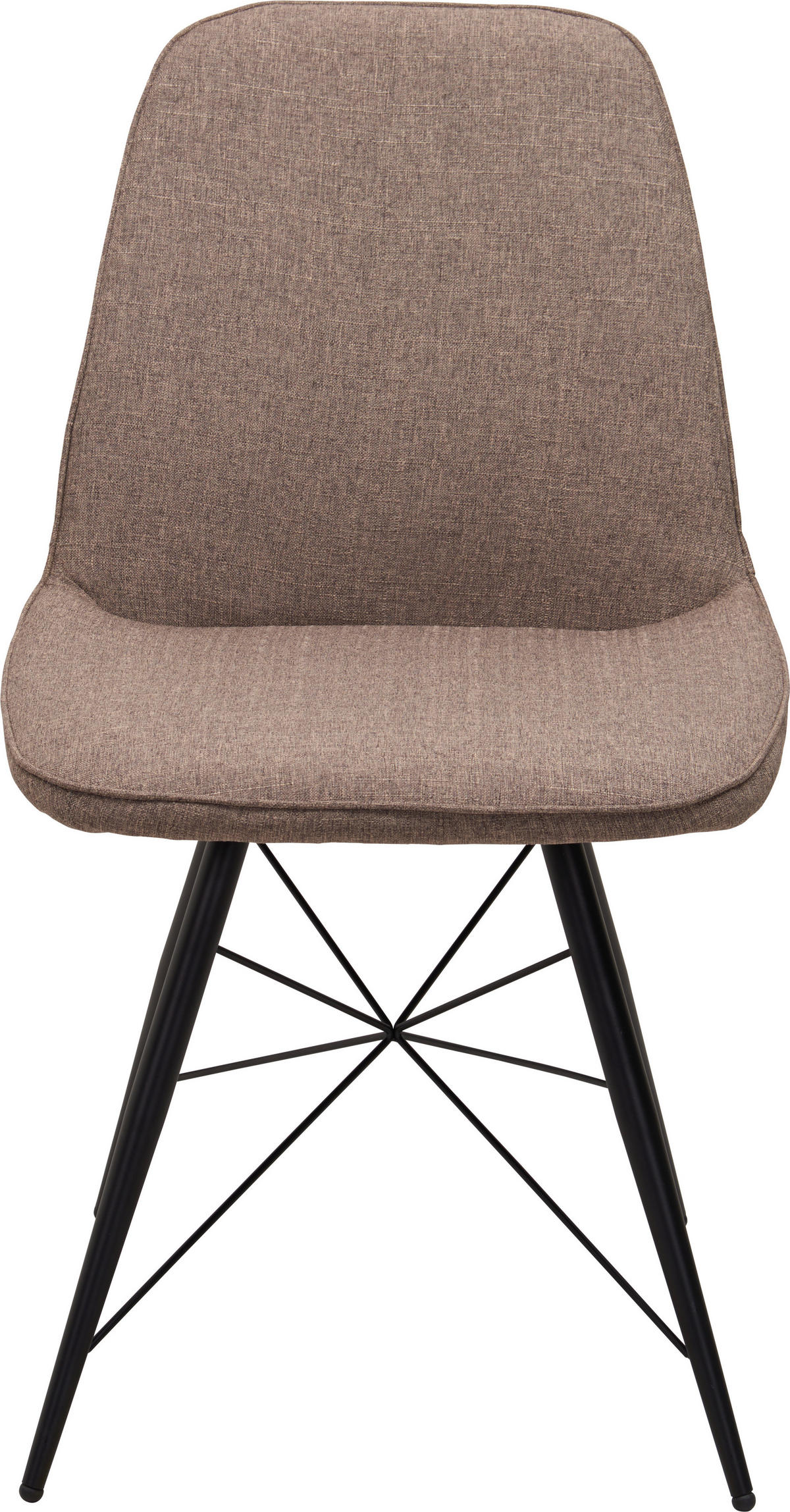 STOL, kovina, tekstil rjava, črna  - črna/rjava, Design, kovina/tekstil (60/86/58cm) - Carryhome