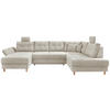 WOHNLANDSCHAFT in Cord Beige  - Beige/Naturfarben, Modern, Holz/Textil (176/338-352/206cm) - Livetastic