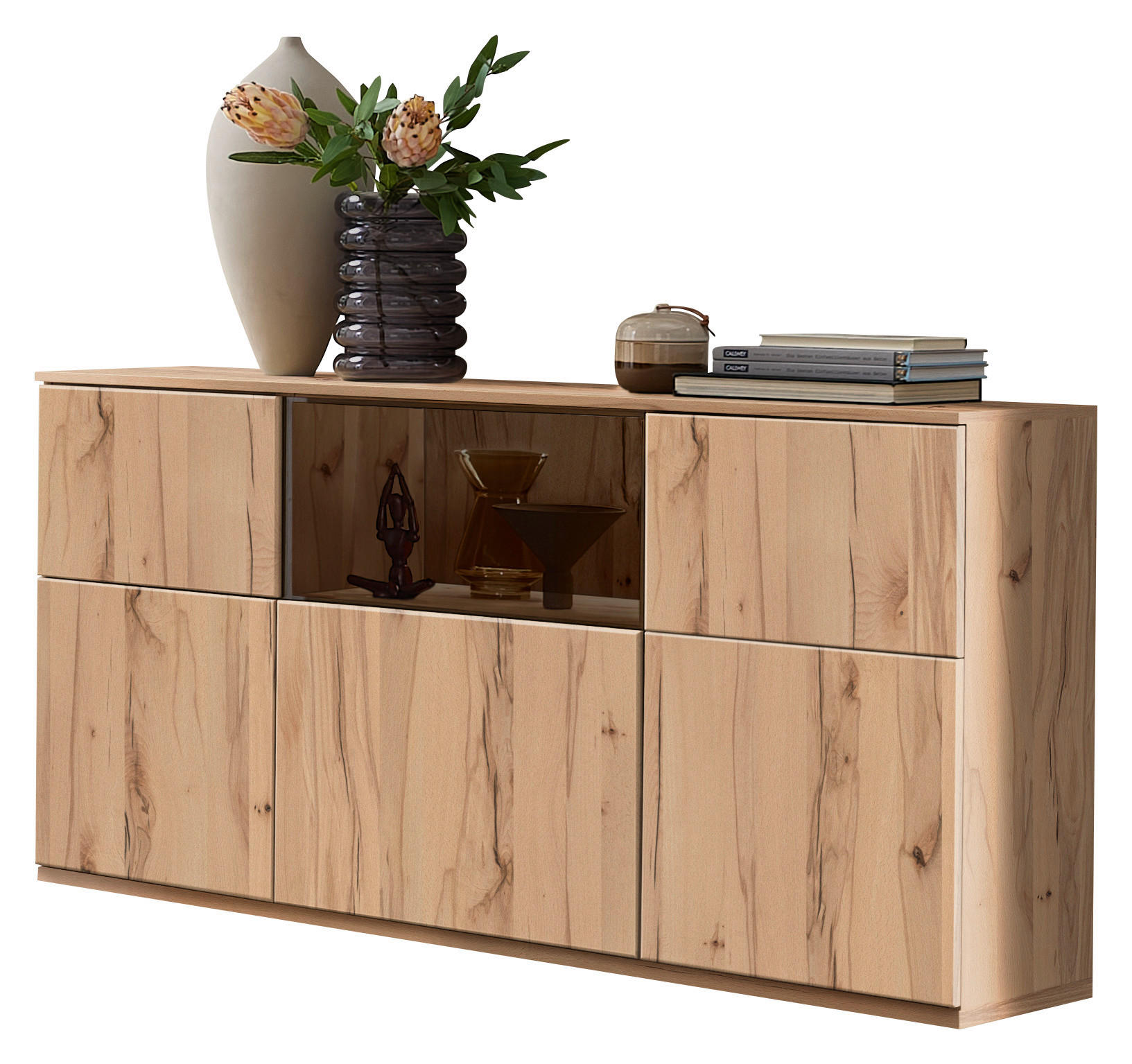 SIDEBOARD Buchefarben  150/85/40 cm  - Buchefarben, KONVENTIONELL, Glas/Holzwerkstoff (150/85/40cm) - Venda