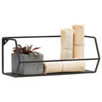 WANDREGAL 40/16/16 cm  - Schwarz, Trend, Metall (40/16/16cm) - Landscape