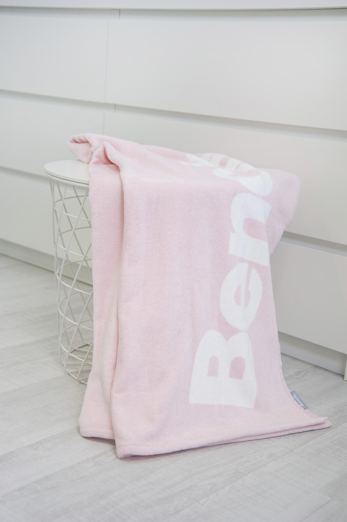 STRANDTUCH Rosa, Weiß 80/180 cm  - Rosa/Weiß, KONVENTIONELL, Textil (80/180cm) - Bench