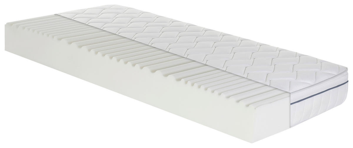 KALTSCHAUMMATRATZE 90/200 cm Höhe ca. 23 cm  - Weiß, Basics, Textil (90/200cm) - MID.YOU