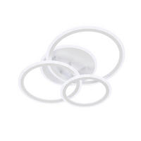 STROPNÉ LED SVIETIDLO, 50,50/60/12 cm - biela, Design, kov/plast (50,50/60/12cm)