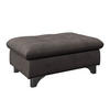 HOCKER Chenille Graubraun  - Chromfarben/Graubraun, KONVENTIONELL, Textil/Metall (108/46/108cm) - Livetastic