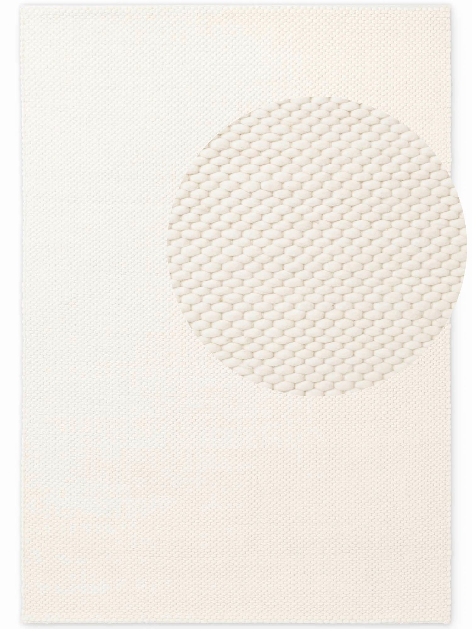 Elle Decoration Wollteppich Lyon Creme 140x200 cm