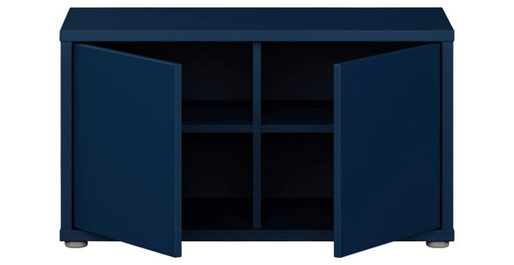 GARDEROBENBANK - Dunkelblau/Grau, MODERN, Kunststoff (74,5/41,5/34,9cm) - Carryhome
