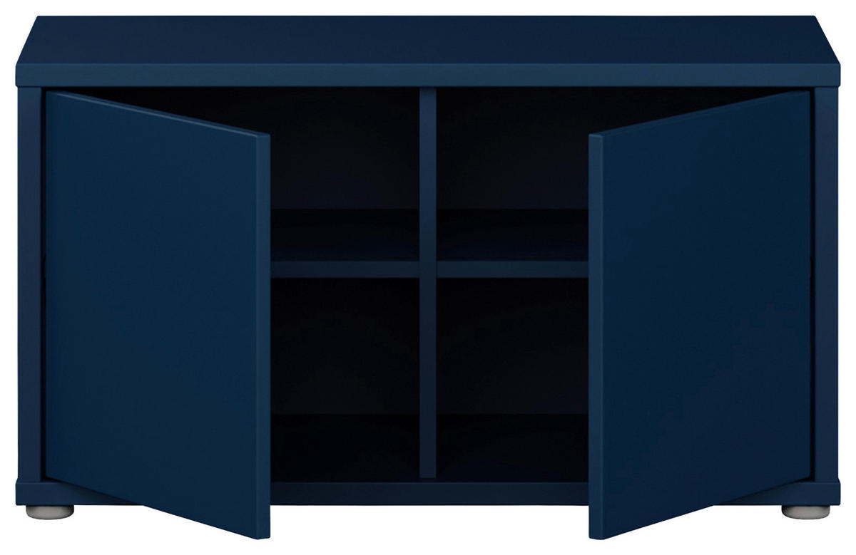GARDEROBENBANK - Dunkelblau/Grau, MODERN, Kunststoff (74,5/41,5/34,9cm) - Carryhome