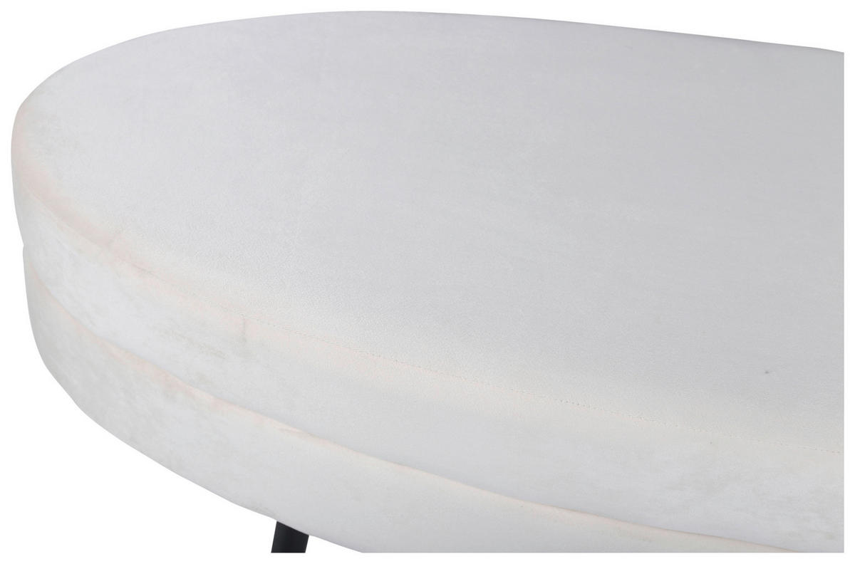 BÄNK i metall, textil vit  - vit, Design, metall/textil (100/41/40cm) - Livetastic