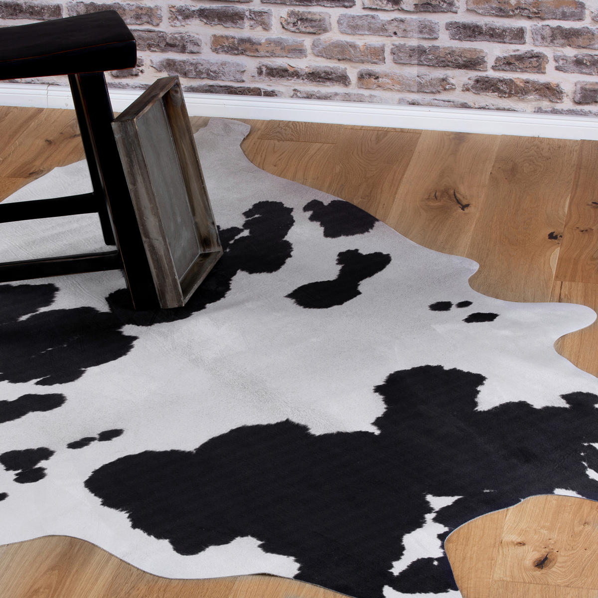 RINDERFELL 155/190 cm My Toledo  - Weiss/Schwarz, Design, Textil (155/190cm) - Novel