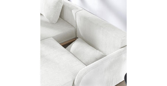 ECKSOFA  in Cord Naturfarben  - Schwarz/Naturfarben, KONVENTIONELL, Kunststoff/Textil (217/146cm) - Carryhome
