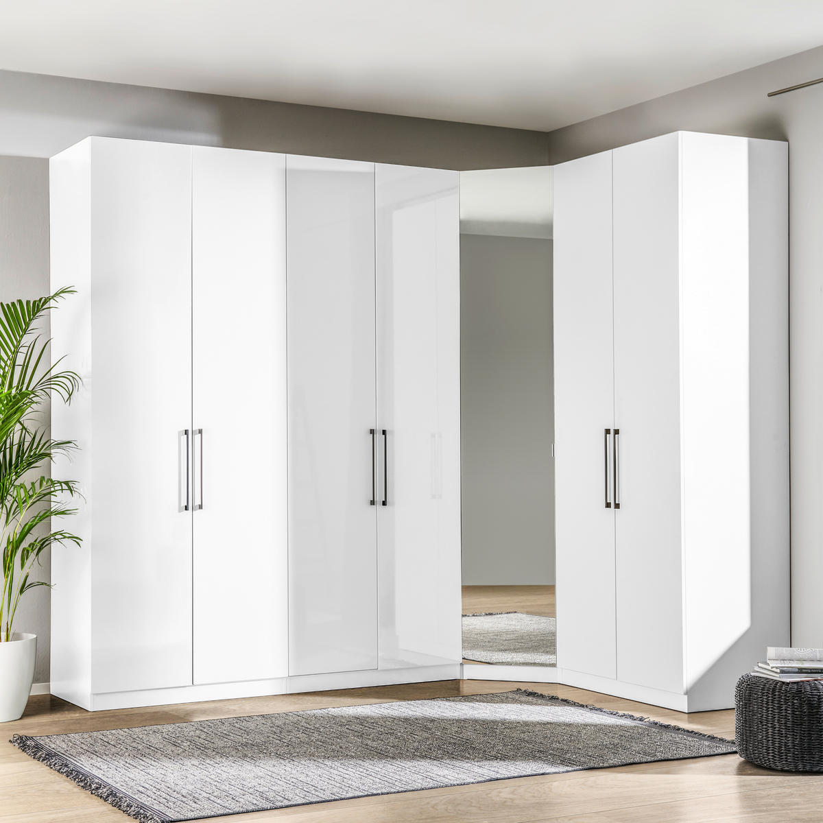 VRATA bijela visoki sjaj   45,3/234,8/1,8 cm    - bijela visoki sjaj, Konvencionalno, drvni materijal (45,3/234,8/1,8cm) - Hom`in