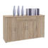 KOMODA, hrast sonoma - hrast sonoma/srebrna, Design, umetna masa/leseni material (118/70/30cm) - Boxxx KOMODA, hrast sonoma - hrast sonoma/srebrna, Design, umetna masa/leseni material (118/70/30cm) - Boxxx