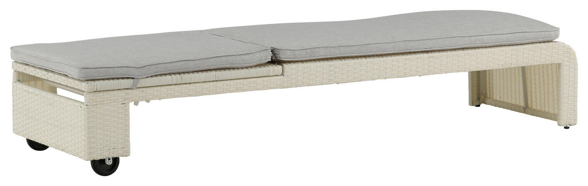 SONNENLIEGE 60/32/196 cm  - Weiß, KONVENTIONELL, Kunststoff (60/32/196cm) - Gardenson