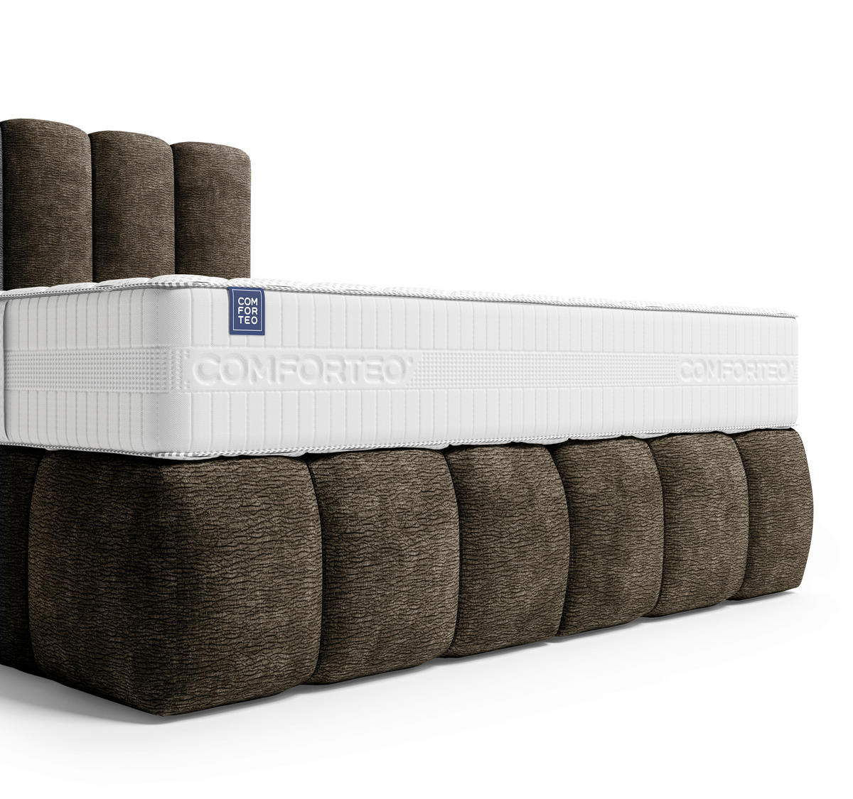 BOXSPRINGBETT 140/200 cm,  in Braun, Matratze, H3 + H4 = fest + sehr fest  - Schwarz/Braun, Modern, Holz/Holzwerkstoff (140/200cm) - MID.YOU