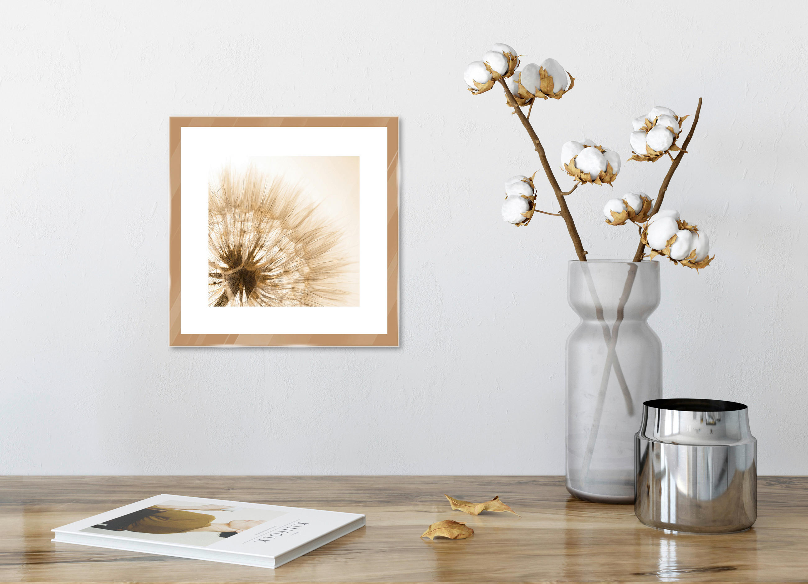 GLASBILD Pflanzen  - Naturfarben, Natur, Glas (30/30/1,40cm) - Euroart