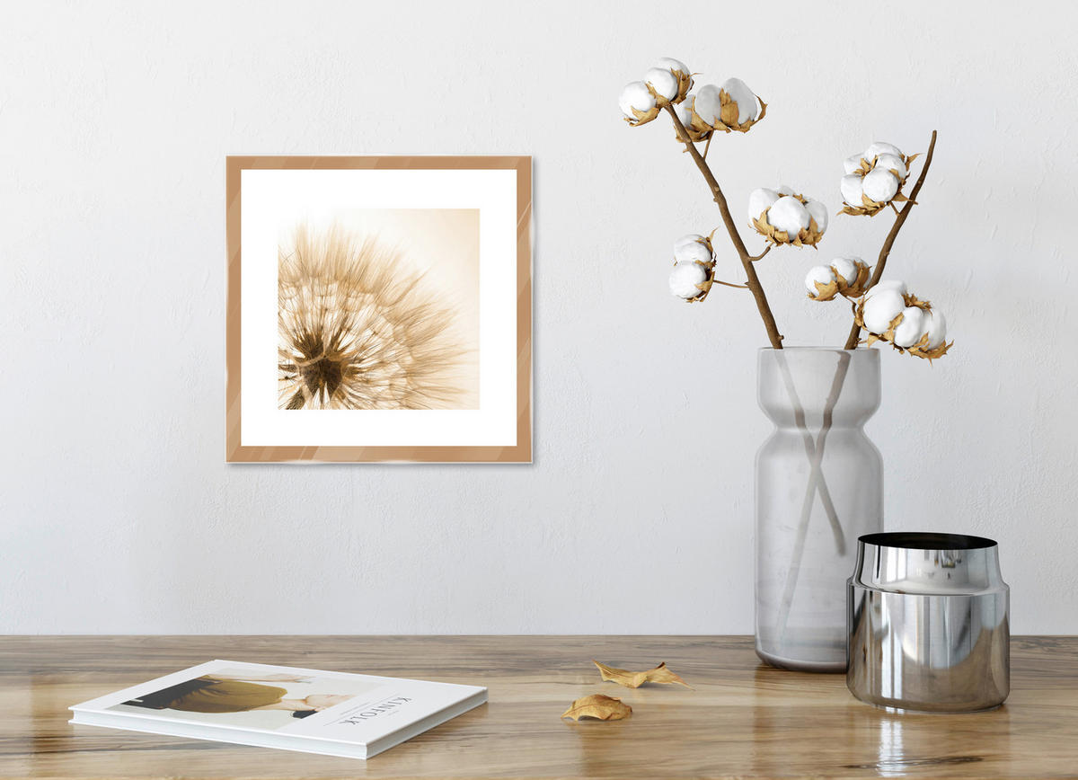 GLASBILD Pflanzen  - Naturfarben, Natur, Glas (30/30/1,40cm) - Euroart