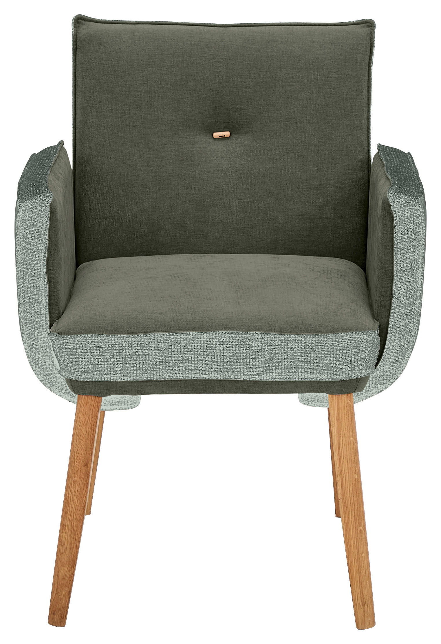 ARMLEHNSTUHL  in Webstoff, Mikrofaser  - Blau/Eichefarben, Design, Holz/Textil (67/86/67cm) - Linea Natura