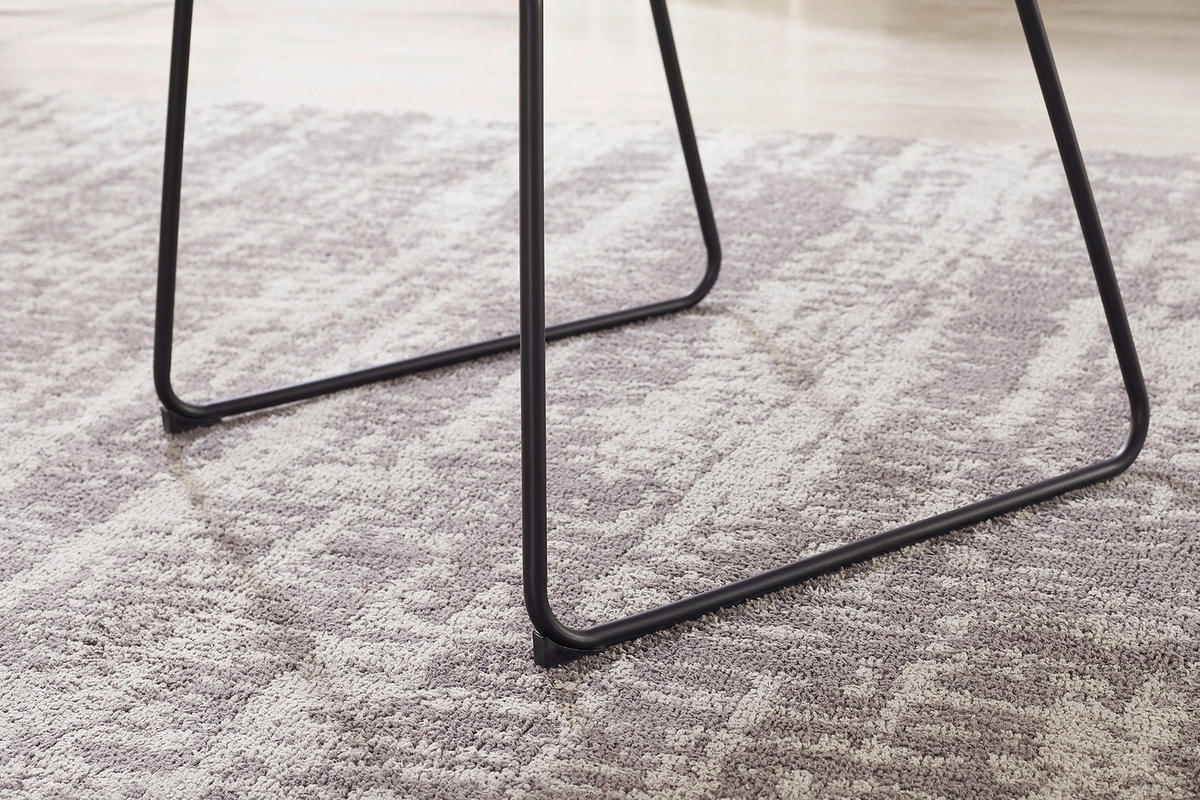 STOLIČKA S PODRÚČKAMI, buklé, biela - čierna/biela, Modern, kov/textil (63,5/82,5/59cm) - Livetastic