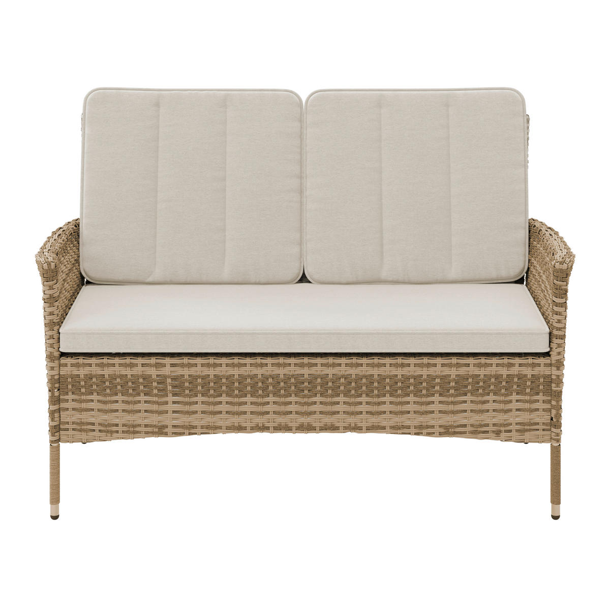 LOUNGE GARNITÚRA 4 részes    - bézs/natúr színű, Romantik / Landhaus, műanyag/Üveg - Ambia Garden