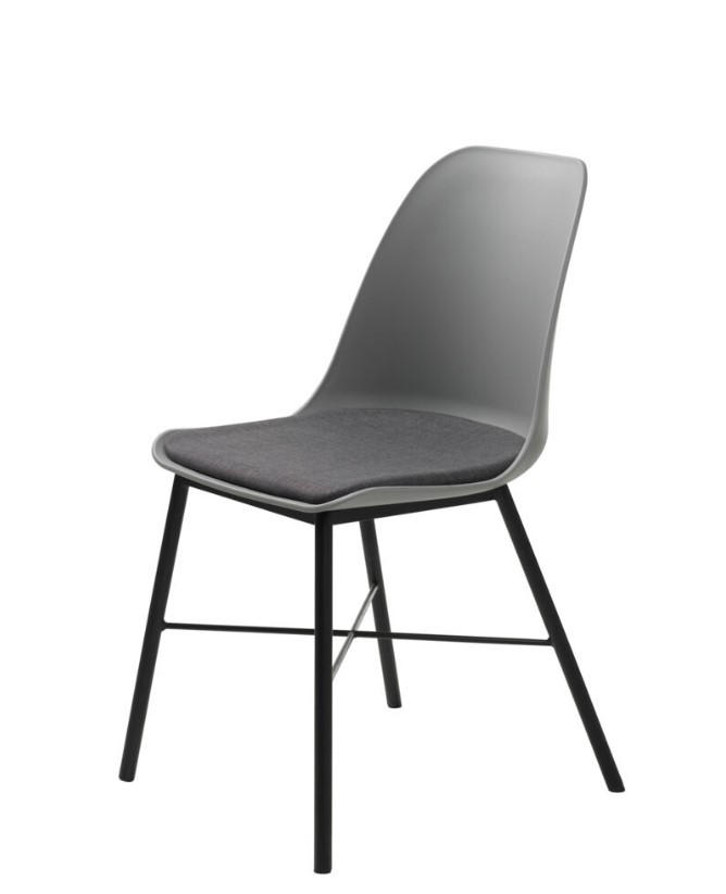 STOL  - svart/grå, Design, metall/textil (47/83/54cm) - Best Price