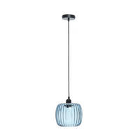 ZÁVĚSNÉ SVÍTIDLO,  18/24/18 cm - modrá, Trend, sklo (18/24/18cm) - P & B
