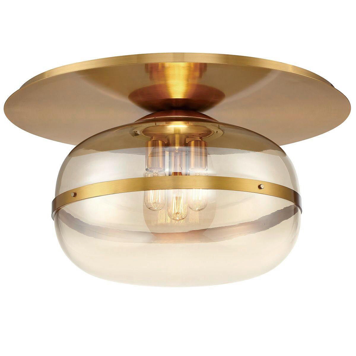 DECKENLEUCHTE 50/33,5 cm    - Messingfarben, KONVENTIONELL, Glas/Metall (50/33,5cm) - Elstead Lighting