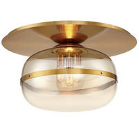 DECKENLEUCHTE 50/33,5 cm    - Messingfarben, KONVENTIONELL, Glas/Metall (50/33,5cm) - Elstead Lighting