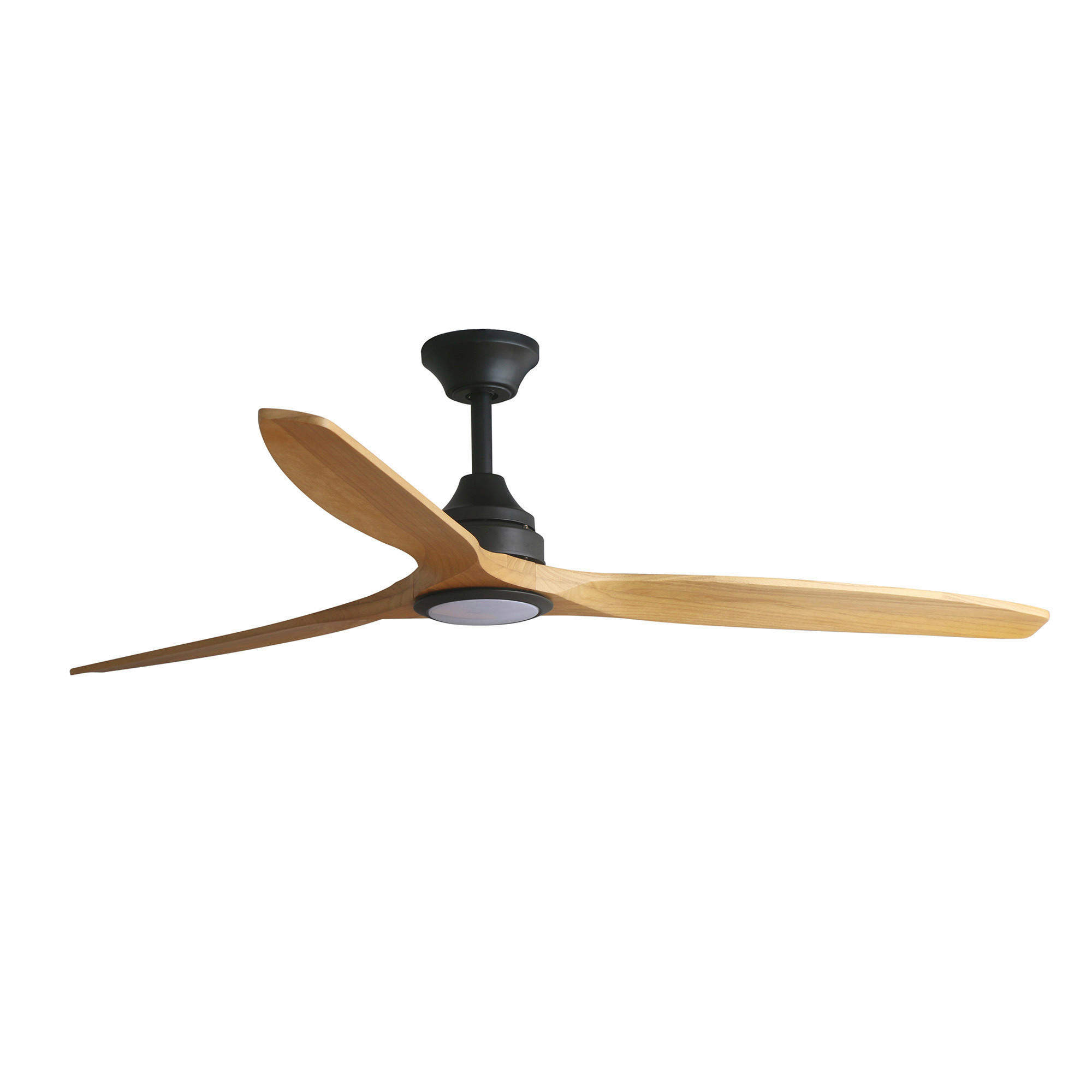 Ventilator mit Beleuchtung 152/33.9 cm   - Ahornfarben/Schwarz, Natur, Holz/Metall (152/33.9cm)