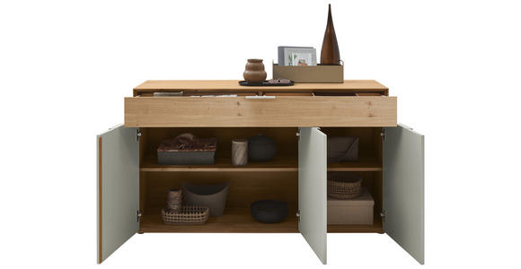 SIDEBOARD 152/88/45 cm  - Wildeiche/Perlmutt, Design, Holz/Holzwerkstoff (152/88/45cm) - Valnatura