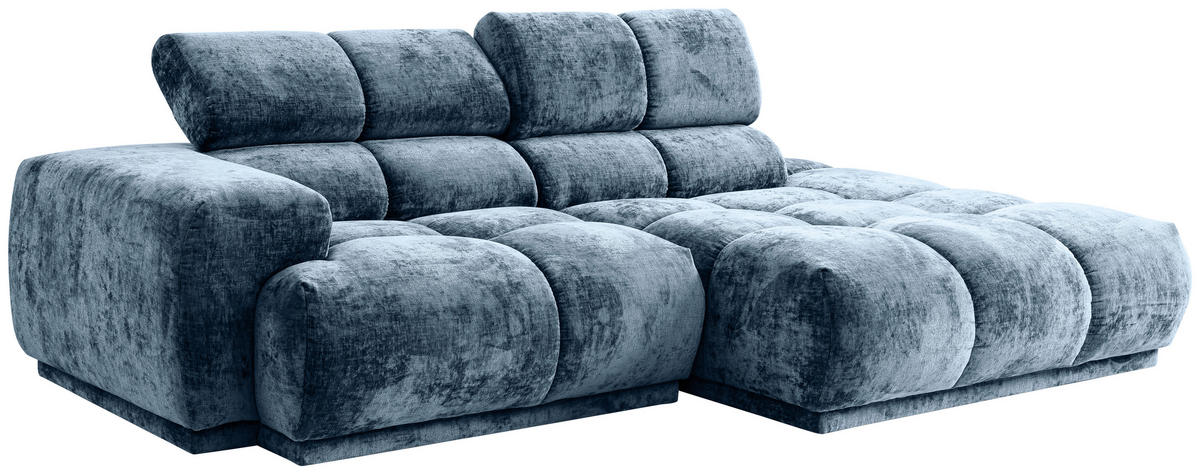 ECKSOFA Flachgewebe Blau  - Blau, Modern, Textil (239/150cm) - MID.YOU
