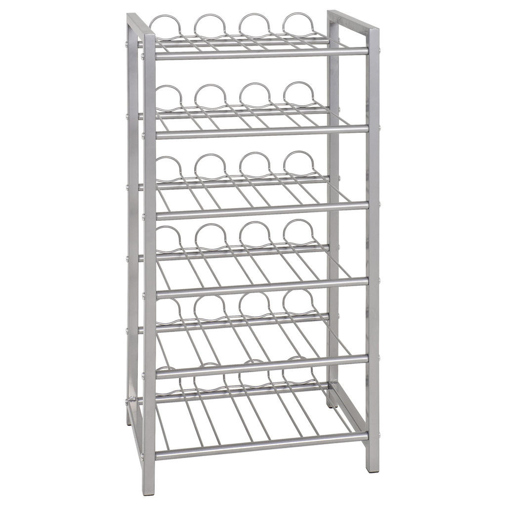 Weinregal Metall Alufarben 42 Flaschen BxH: 34x72 cm
