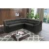 ECKSOFA BERLIN FK Schwarz Lederlook, Mikrofaser  - Schwarz, KONVENTIONELL, Kunststoff/Textil (244/205cm) - MID.YOU