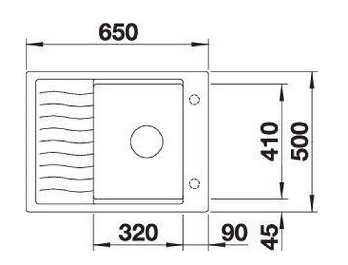 SPÜLE 524815  - Grau, Basics, Stein (65/20,2/50cm) - Blanco