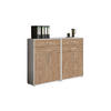 AKTENSCHRANK Grau, Eichefarben  - Eichefarben/Grau, MODERN, Holzwerkstoff (168,8/113,6/33cm) - MID.YOU