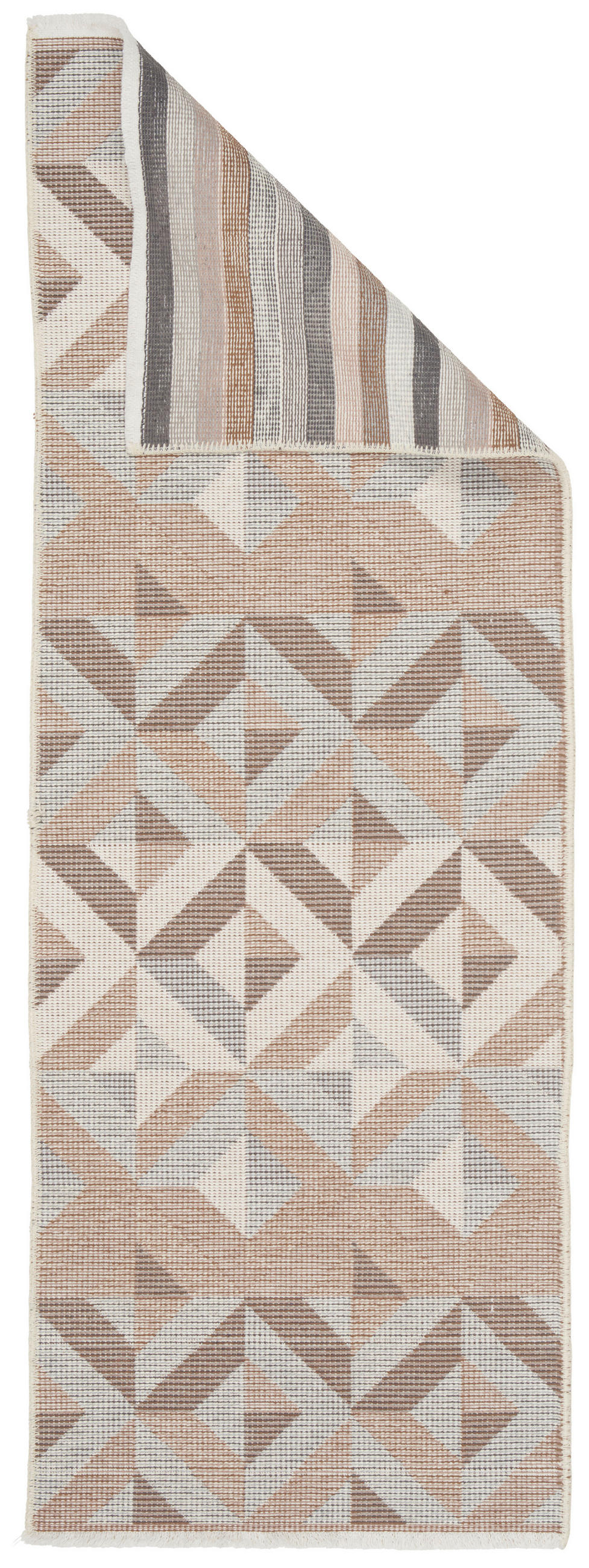 BĚHOUN, 80/250 cm, šedá, béžová - šedá/béžová, Lifestyle, textil (80/250cm) - Novel