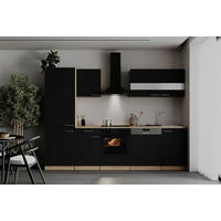 MODULKÖK 280 cm   i svart  - stålfärgad/svart, Basics, metall/trämaterial (280cm) - Respekta